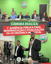 Câmara realiza 1ª Audiência Pública para Modernização e Atualização da Lei Orgânica Municipal