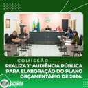Comissão realiza 1ª Audiência Pública para elaboração do Plano Orçamentário de 2024