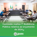 Comissão realiza 1ª Audiência Pública relativa ao orçamento de 2024