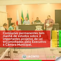 Comissões permanentes tem manhã de estudos sobre 4 importantes projetos de Lei encaminhados pelo Executivo à Câmara Municipal