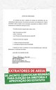 EXTRATORES DE AREIA DE JACINTO CONVOCAM REUNIÃO PARA ELEIÇÃO DA DIRETORIA E APROVAÇÃO DO ESTATUTO 