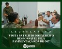 Legislativo visita Batalhão do Exército responsável pela pavimentação da BR-367